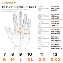 PIP Grippaz Food Plus 8 Mil Nitrile 12″ Disposable Gloves 48-Pack, Fish Scale…