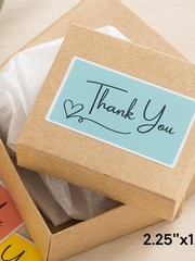 250 Thank You Sticker Pack Mulicolor Simple Small Business Packaging Stickers