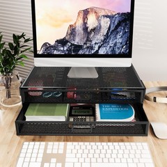 Under Desk Drawer Organizer No Drilling 2 Slide Out Table Black