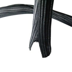 5x 50FT 1.5″ Self Closing Cable Sleeve Wrap Sock Braid Flexible Organizer Black
