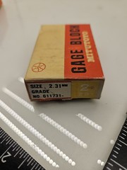 Mitutoyo Rectangular Steel Individual Gage Blocks, Qty 7