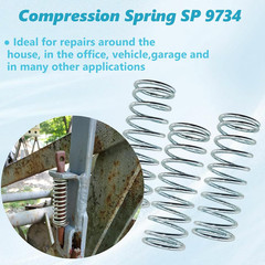 3 PCS Compression Spring SP 9734,0.105 GA X 1-1/8″ X 3″,Steel
