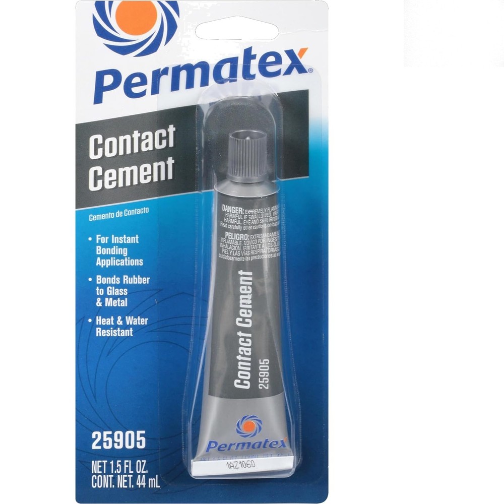 Permatex 25905 Contact Cement, 1.5 oz – Water-Resistant Instant Bonding Solution