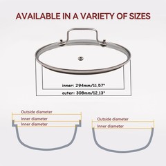LC LICTOP 12 Inch Pot Lid, Universal Pot and Pan Cover Replacement – Dishwasher