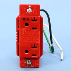 Cooper IG1310RD Red Hospital Iso Ground Surge TVSS 20A Suppressor Receptacle