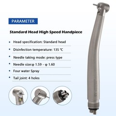 Dental LED Fibre Optic Contra Angle 1:1 Handpiece Fit NSK Ti-Max X25L Style