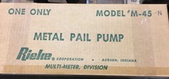RIEKE M-45-N HAND OPERATED DRUM PUMP, 4 OUNCES PER STROKE, 8AZ53, NEW!