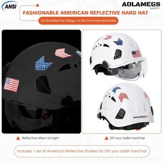 Hardhats size range from 53-63cm/ 20.86-24.80 inch, White Hard Hat With…