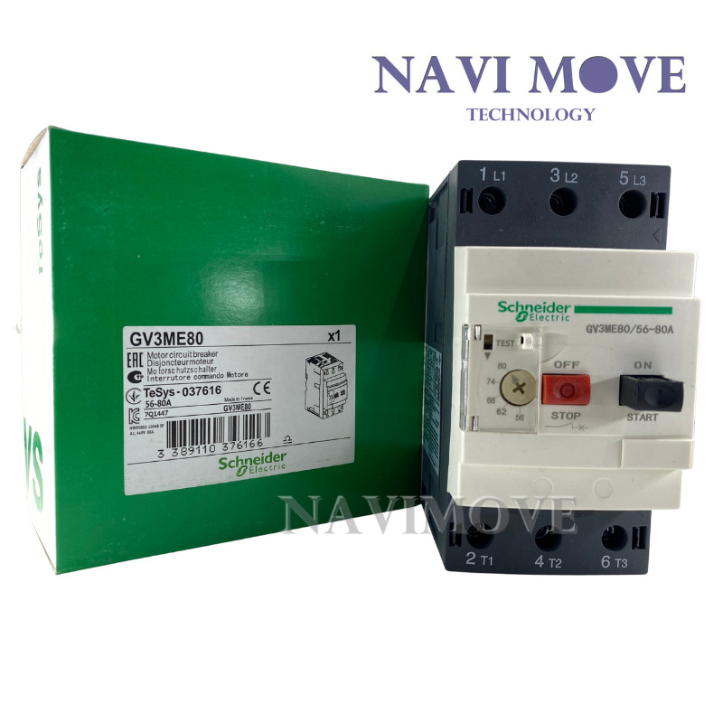 New Schneider GV3-ME80 Circuit Breaker 56-80A GV3ME80 Shipped From US