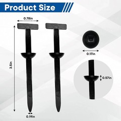 100PCS Nylon Universal Cable Heavy Duty Tie Buckle Self Locking Zip Ties Holder