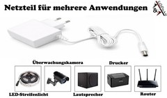 3V 4.5V 5V 6V 9V 12V 18V 24V 1A 1.2A 2A DC Voltage Plug Power Supply 5.5 White