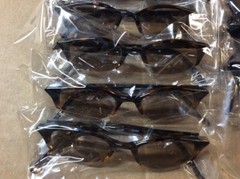NEW ASSORTED BOX OF SUNGLASSES SUN GLASSES SET OF 12 GLASS COLORED SMALL LENS