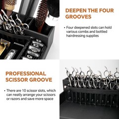 Barber Organizer Tray, 13.9 x 11.2 x 4.4 inch Adjustable Station for Clippers…