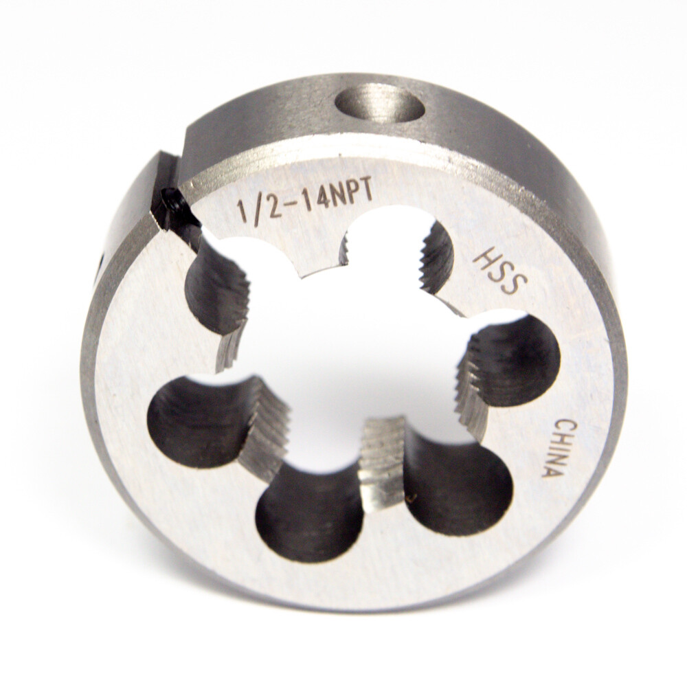 Interstate 03801263 Round Adjustable Pipe Die 1/2-14 NPT x 1-1/2″ OD