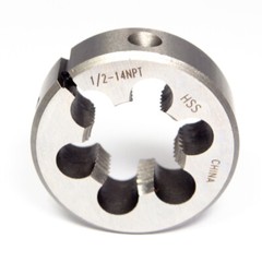 Interstate 03801263 Round Adjustable Pipe Die 1/2-14 NPT x 1-1/2″ OD