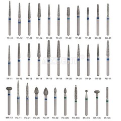 AZDENT Dental FG Diamond Burs For High Speed Handpiece Friction Grip 5Pcs/Pack