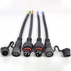 IP68 Waterproof Electrical Cable Connector Socket 2-8 Pins With Dust Cover Type