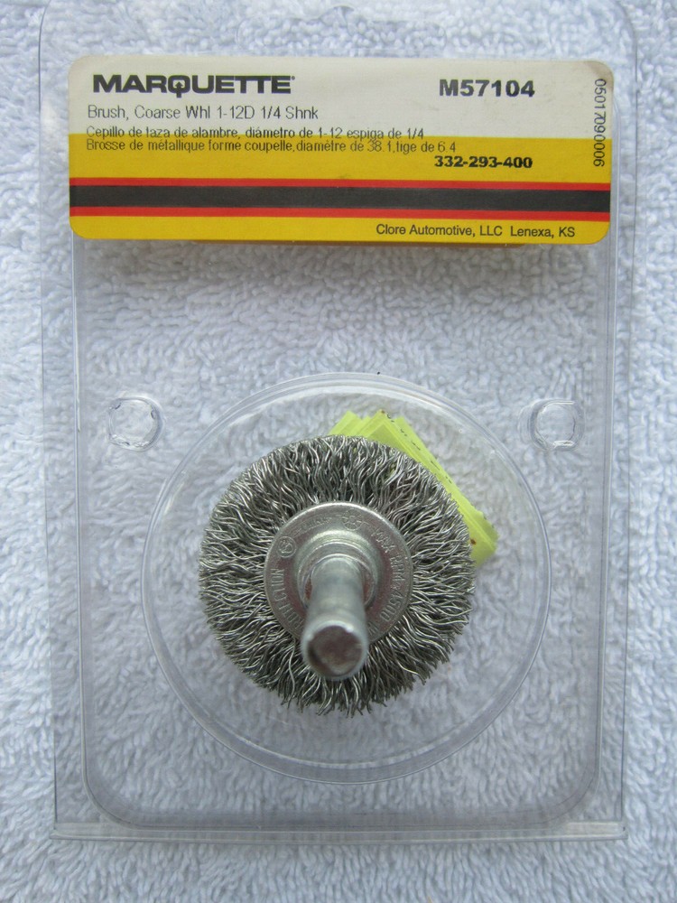 Marquette – Coarse Wire Wheel Brush [1.5″ Diameter – 1/4″ Shank] (Model M57104)