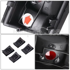 2pcs Rear Side Smoke Lens Black Housing Tail Lights GMC Chevy 127-10204