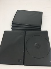 USDISC DVD Cases Slimline 7mm Premium, Single 1 Disc (Black) – 6 Pack
