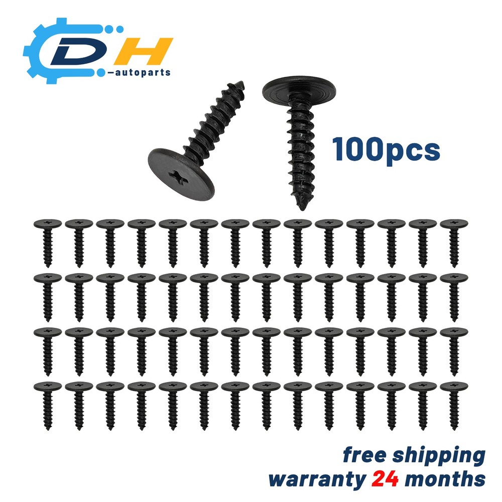 New 100Pcs Flat Head Tapping Screw for Honda Clarity Electric 2017 2018 2019
