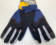 Firm Grip Duck Canvas Utility Gloves, Medium, Touch Screen, Navy Blue, 3 Lot