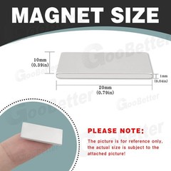 10* 20x10x1mm Square Super Strong Magnets N35 Rare Earth NdFeB Magnet Neodymium