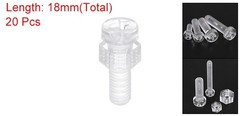 20 Set M5x15mm Clear Acrylic Phillips Round Head Screws with Hex Nuts Kit