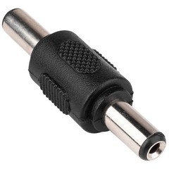 5-Pack 2.1mm x 5.5mm Male to Male DC Barrel Power Coupler Plug Adapter