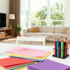 Colored Paper 100 Sheet, A4 Construction Copy Papers for Craft Art Drawing