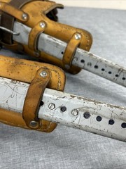 Klein Tools 8210 Left & Right Tree Pole Climbing Spikes Gaffs Adjustable Leather