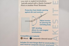 Feeney CR-9916DL-PKG CableRail 1/8 Quick Connect Pivot Swivel Turnbuckle