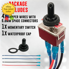 Momentary Reverse Polarity Switch 12V 30A DPDT 4-Pin On -Off- On Toggle Swit