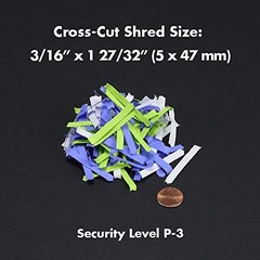 Paper Shredder 8 Sheet Cross Cut Credit Card 3.7 Gallon Wastebasket LED