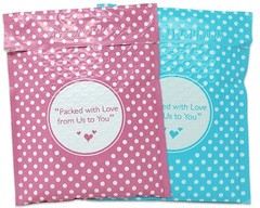 6×10 Tropical, Black/Gold Star, Polka Dots, Clouds Poly Bubble Shipping Mailers
