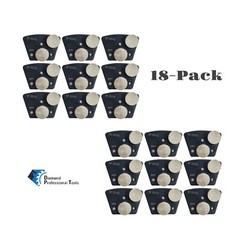 18 Pack Diamond Grinder Tooling for Concrete Floor Grinders Medium Bond 30 Grit