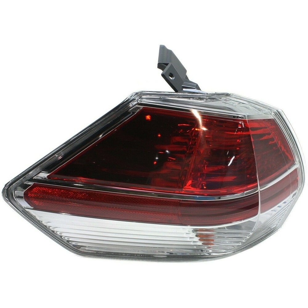 Tail Light Driver Side Clear Red Lens Housing Nissan Rogue 14-16 Left Outer