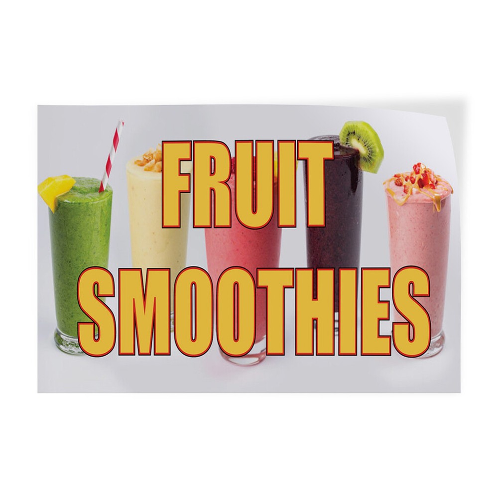 Decal Stickers Fruit Smoothies Advertising Printing B Vinyl Store Sign Label