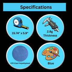 Shield Safety 16″ Blue Bottom Shoe Cover Cast Polyethylene 4000 Pieces
