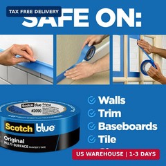 ScotchBlue Original Multi-Surface Painters Tape, 1 Inch Wide (0.94 in. x 60 Yds)