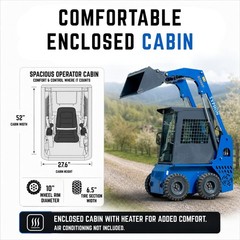TYPHON STOMP 509 4WD Skid Steer Loader 1.4 Ton Kubota EPA w 2 Attachment Option