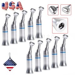 10 Pcs NSK Style Dental Slow Low Speed Contra Angle Handpiece Push Button E-type