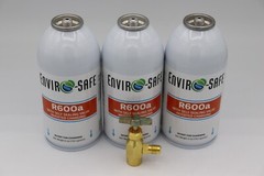 Enviro-Safe R-600a Refrigerant with 7/16″ Self Sealing K28 6 oz , 3 cans/tap