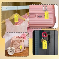 Yellow Key Tags with Labels and Rings: 1.38 X 2.76 Inches,