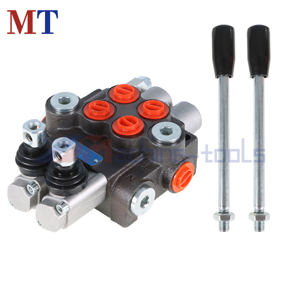 11 GPM 2 Spool SAE Ports Hydraulic Monoblock Double Acting Control Valve