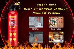 4 In1 Fire Extinguisher with Mount Fire Extinguishers for the House/Car/Kitchen.