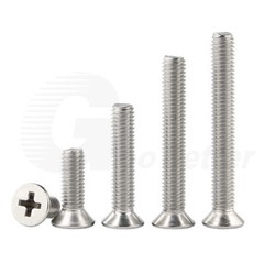 M3 M3.5 Phillips Countersunk Flat Head Machine Screws A2 Stainless Steel DIN 965