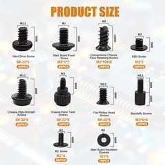 mankk 400Pcs Computer Screws Set, Motherboard Standoffs, PC Case, Fan, SSD, DIY