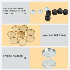 Brass Freeze Frost Plug Kit MPE-100BR Fits Chevy Small Block 283/305/327ci