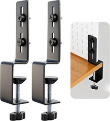 2Pcs Pegboard Desk Clamp, Pegboard Mounting Bracket, Pegboard Desktop Mount C…